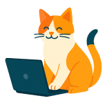 Kot z laptopem - rezerwacja online