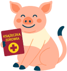 Świnka z książeczką zdrowia - historia leczenia